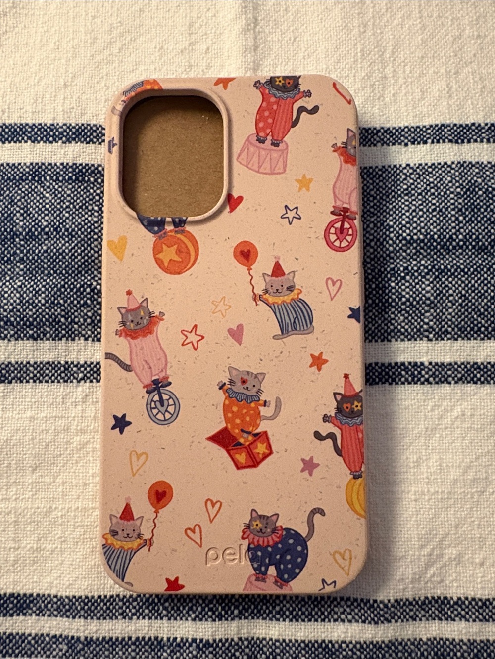 Pelacase Pink Cat Circus Protective iPhone 16 Case
